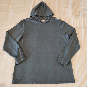 Soft Serve Clothing Lightweight Organic Cotton Hoodie Large Blue